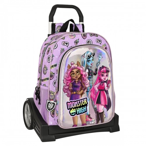 Школьный рюкзак с колесиками Monster High Best boos Лиловый 33 x 42 x 14 cm image 1