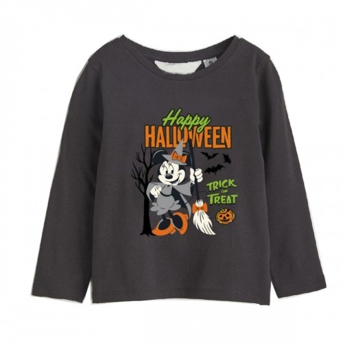 Детская рубашка с длинным рукавом Minnie Mouse Halloween Темно-серый image 1