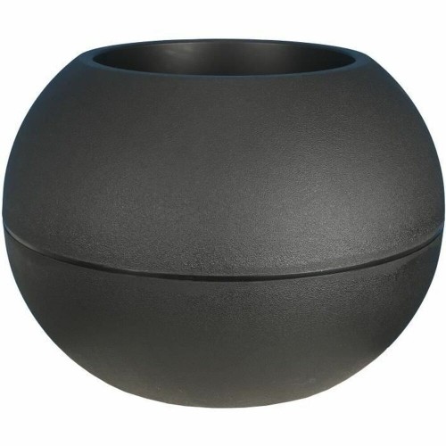 Plant pot Riviera Black Plastic Circular Ball Ø 50 cm image 1