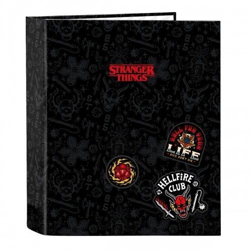 Ring binder Stranger Things Black A4 27 x 33 x 6 cm image 1