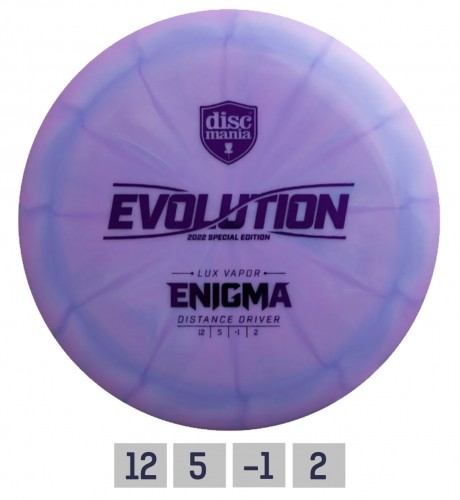 Discgolf DISCMANIA Distance Distance Driver Lux Vapor ENIGMA Evolution Purple 12/5/-1/2 image 1