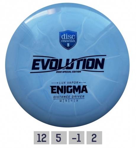 Discgolf DISCMANIA Distance Distance Driver Lux Vapor ENIGMA Evolution Blue 12/5/-1/2 image 1