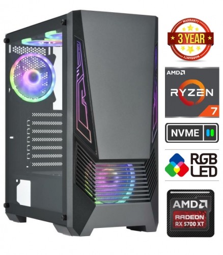 Mdata Gamer Ryzen 7 5700G 8GB 512GB SSD 1TB HDD RX5700 XT NoOs image 1