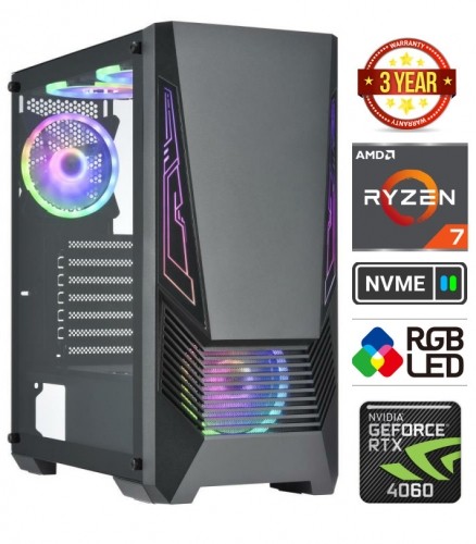 Mdata Gamer Ryzen 7 5700G 16GB 512GB SSD RTX 4060 NoOs image 1