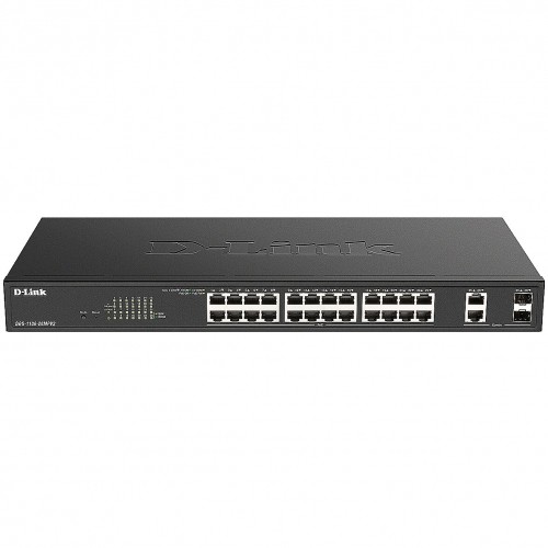 D-Link DGS-1100-26MPV2 Smart+ Managed Switch [24x Gigabit Ethernet Max PoE, 2x GbE/SFP Combo] image 1