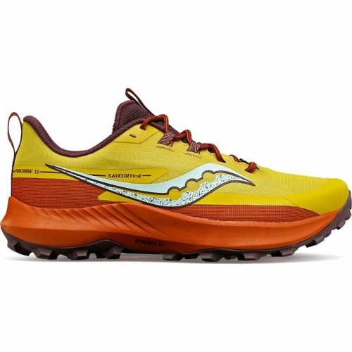 Skriešanas Apavi Pieaugušajiem Saucony Saucony Peregrine 13 Dzeltens Dāma Oranžs image 1