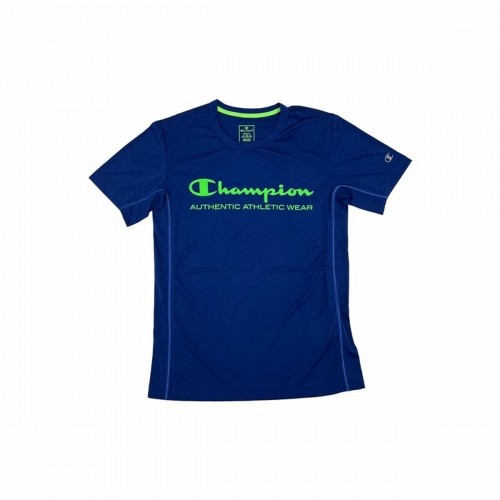 Men’s Short Sleeve T-Shirt Champion Crewneck Blue image 1