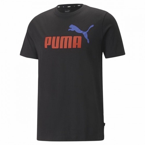 Men’s Short Sleeve T-Shirt Puma Essentials + 2 Col Logo Black image 1