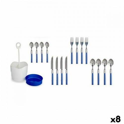 Cutlery Set Blue Stainless steel (8 Units) image 1