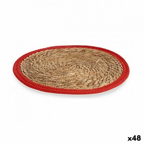 Table Mat Natural Red 35 x 1 x 35 cm (48 Units) image 1