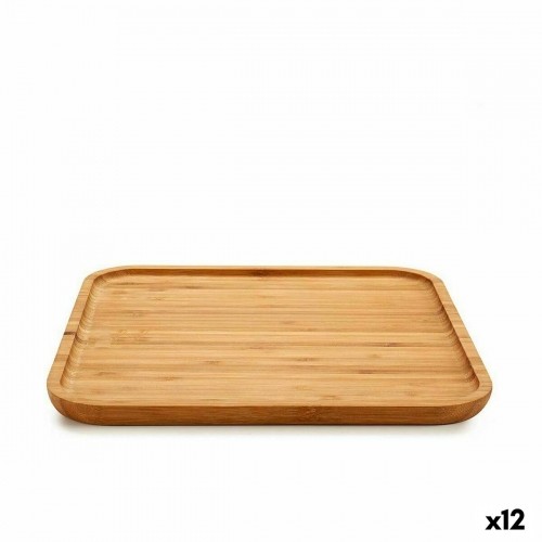 Snack tray Squared Brown Bamboo 30 x 1,5 x 30 cm (12 Units) image 1