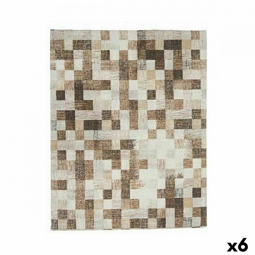 Tablecloth Thin canvas Anti-stain Frames 140 x 180 cm Beige (6 Units) image 1