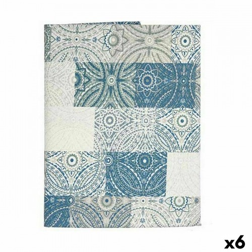 Tablecloth Thin canvas Anti-stain Tile 140 x 180 cm Blue (6 Units) image 1