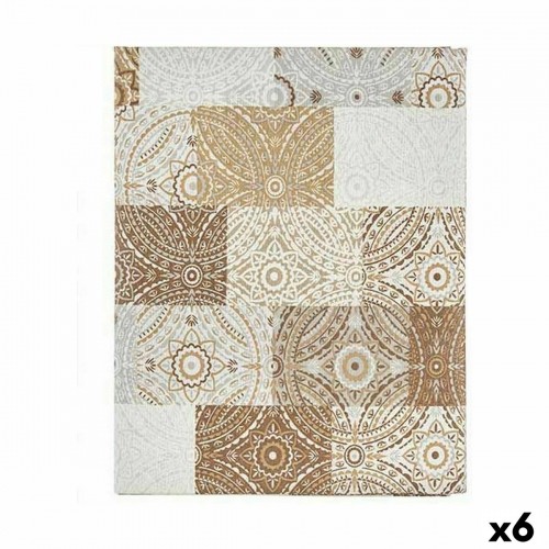 Tablecloth Thin canvas Anti-stain Tile 140 x 180 cm Beige (6 Units) image 1