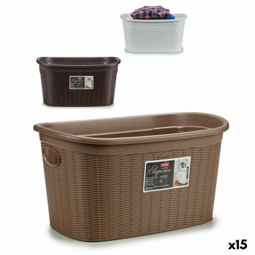 Laundry Basket Stefanplast Elegance Plastic 35 L 37 x 26 x 57,5 cm (15 Units) image 1