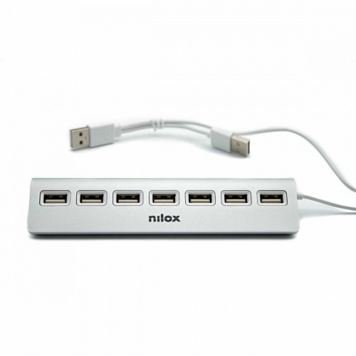 USB-разветвитель Nilox NXHU7ALU2 Серый image 1
