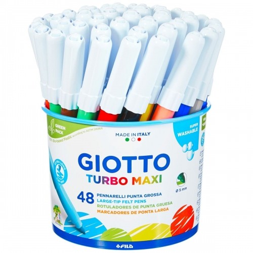Set of Felt Tip Pens Giotto Maxi 48 Units Multicolour image 1