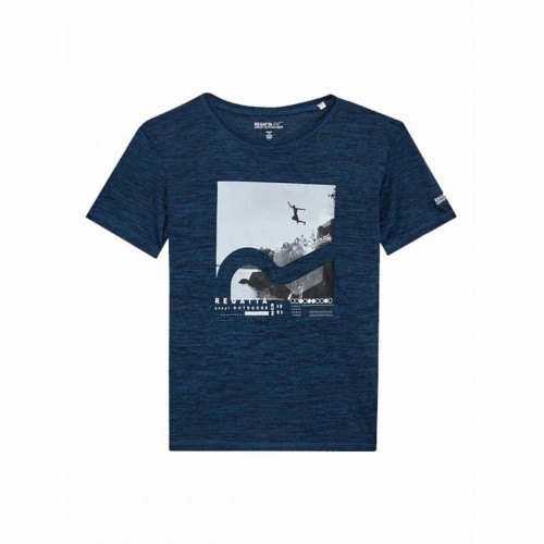 Children’s Short Sleeve T-Shirt Regatta Alvarado VII Bluewingmarl Blue image 1