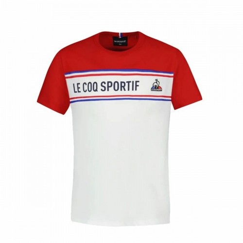Children’s Short Sleeve T-Shirt Le coq sportif  N°2 Tricolore White image 1