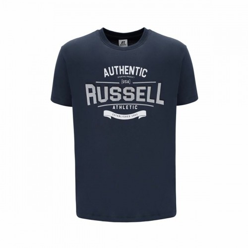 Krekls ar Īsām Piedurknēm Russell Athletic Ara Tumši zils Vīriešu image 1