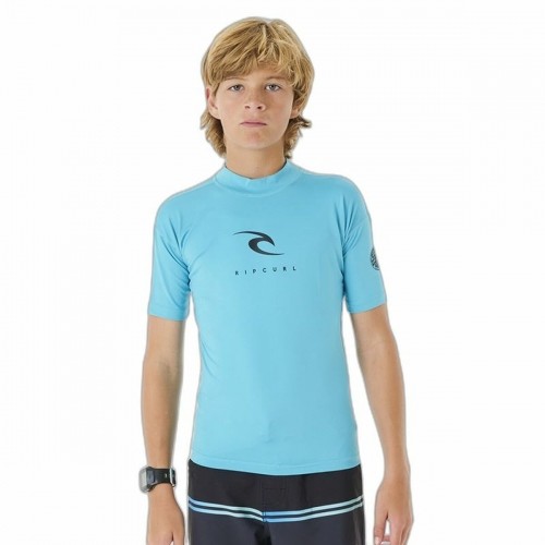 Children’s Short Sleeve T-Shirt Rip Curl Corps L/S Rash Vest  Blue Lycra Surf image 1