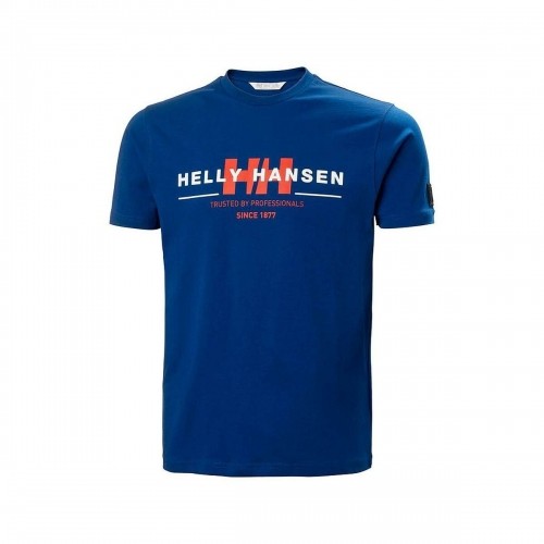 Vīriešu Krekls ar Īsām Piedurknēm NORD GRAPHIC Helly Hansen 53763 607  Zils Rozā image 1