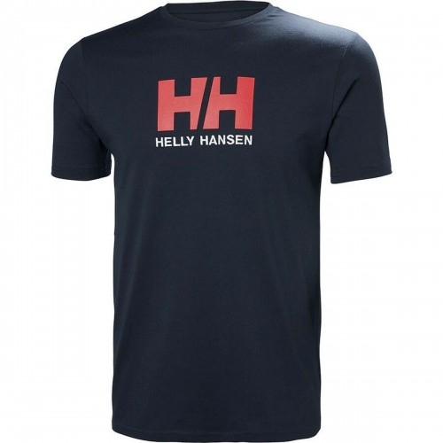 Vīriešu Krekls ar Īsām Piedurknēm LOGO Helly Hansen 33979 597 Tumši Zils image 1