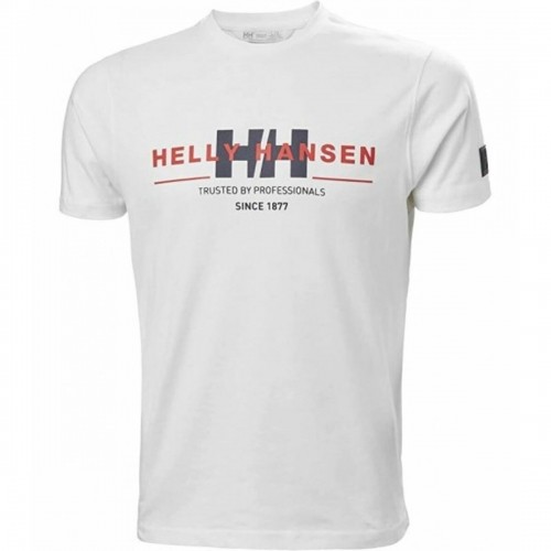 Vīriešu Krekls ar Īsām Piedurknēm RWB GRAPHIC Helly Hansen 53763 001 Balts image 1
