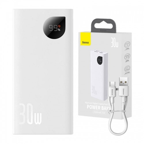 Fast Charge Power Bank Baseus Adaman2 10000mAh 30W White image 1