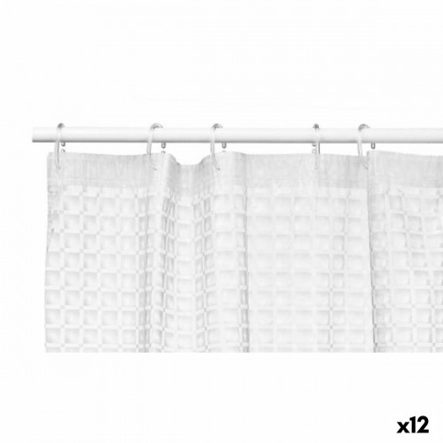 Shower Curtain Frames Transparent Polyethylene EVA 180 x 180 cm (12 Units) image 1