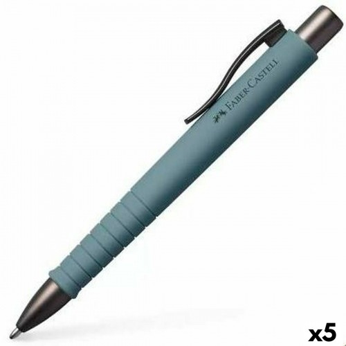 Pen Faber-Castell Poly Ball XB Rechargeable Grey (5 Units) image 1