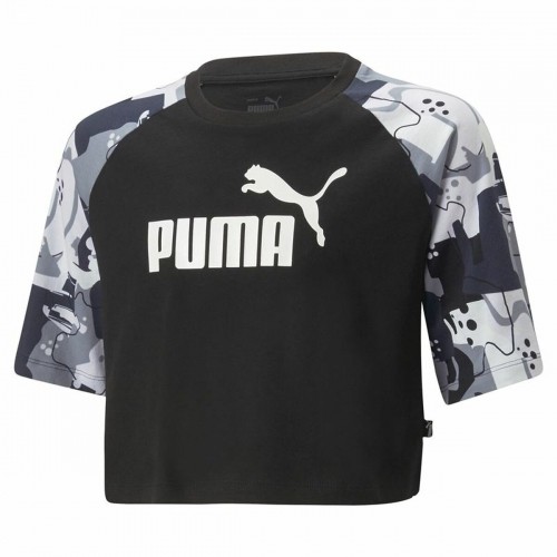 Child's Short Sleeve T-Shirt Puma Ess+ Street Art Black image 1