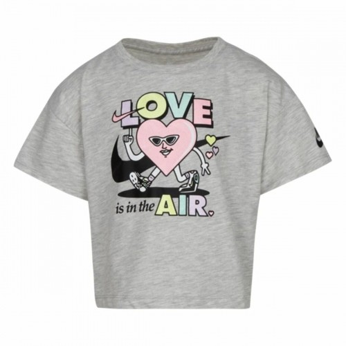 Krekls ar Īsām Piedurknēm Bērniem Nike Knit  Pelēks image 1