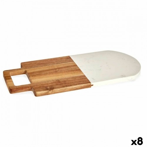 Cutting board White Marble Acacia 18 x 1,5 x 38 cm (8 Units) image 1