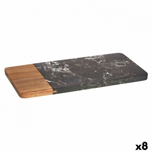 Cutting board Black Marble Acacia 15 x 1,3 x 30 cm (8 Units) image 1