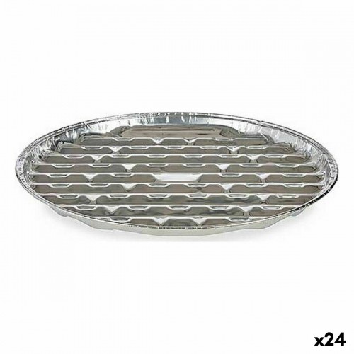 Set of Kitchen Dishes Disposable Pizza Aluminium 32 x 3 x 32 cm (24 Units) image 1