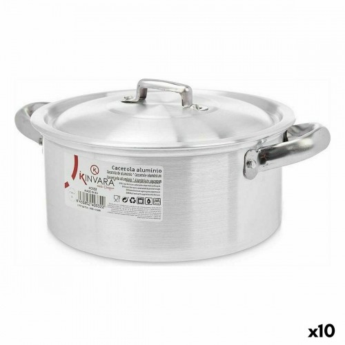 Casserole with lid Silver Aluminium (10 Units) image 1