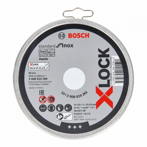 Griešanas disks BOSCH X-Lock Standard 2608619266 Ø 11,5 cm (10 gb.) image 1