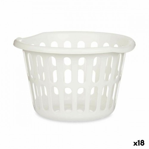 Basket White polypropylene 27 L 40 x 25 x 40 cm (18 Units) image 1