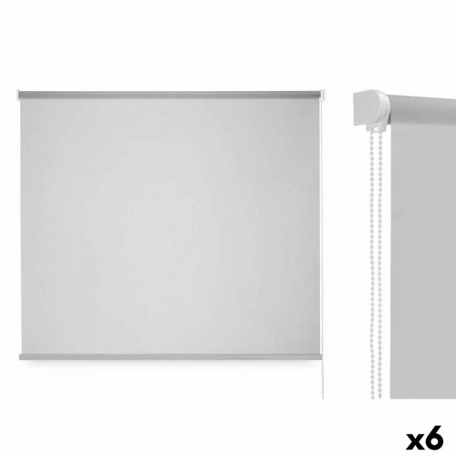 Roller blinds 150 x 180 cm Grey Cloth Plastic (6 Units) image 1