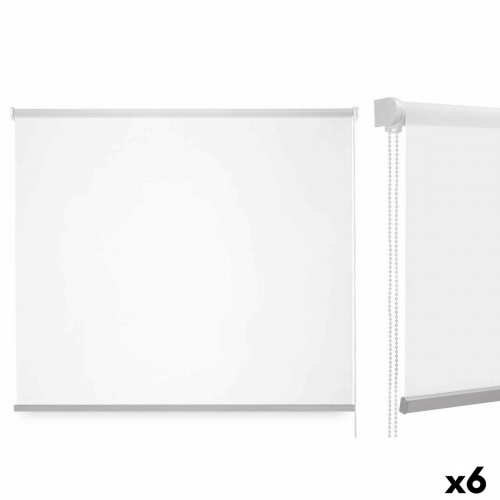 Roller blinds 150 x 180 cm White Cloth Plastic (6 Units) image 1