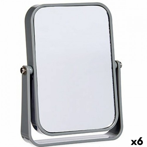 Magnifying Mirror Grey Crystal Plastic 2,5 x 19,5 x 16 cm (6 Units) image 1