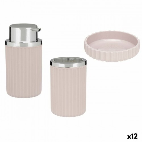 Bath Set Pink Plastic (12 Units) image 1