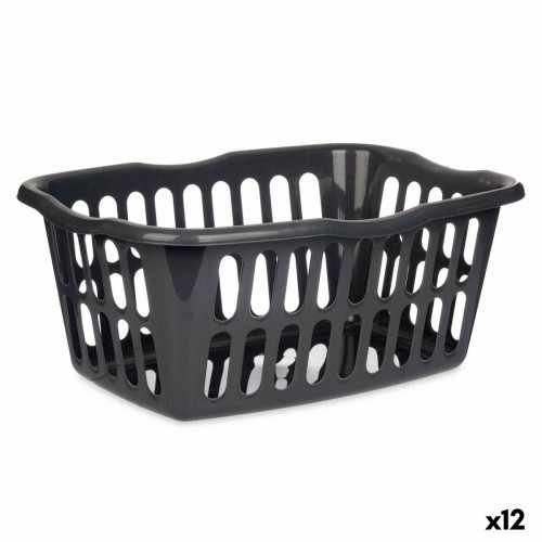 Basket Anthracite polypropylene 50 L 58 x 24 x 42 cm (12 Units) image 1