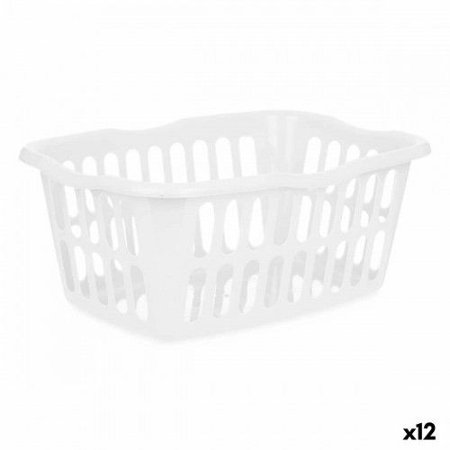 Basket White polypropylene 50 L 58 x 24 x 42 cm (12 Units) image 1