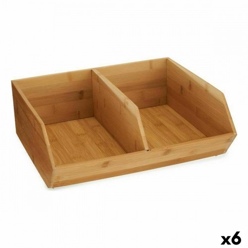 Kinvara Штабелируемая коробка-органайзер Бамбук 34,5 x 13 x 31 cm (6 штук) image 1