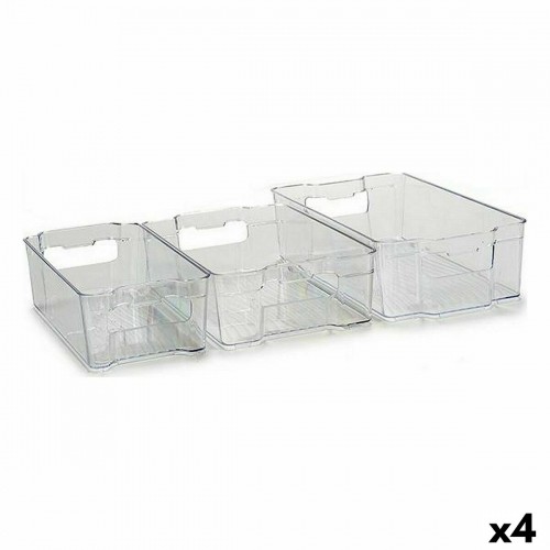 Kinvara Набор лотков-органайзеров Xолодильник 3 Предметы Прозрачный Пластик (4 штук) image 1