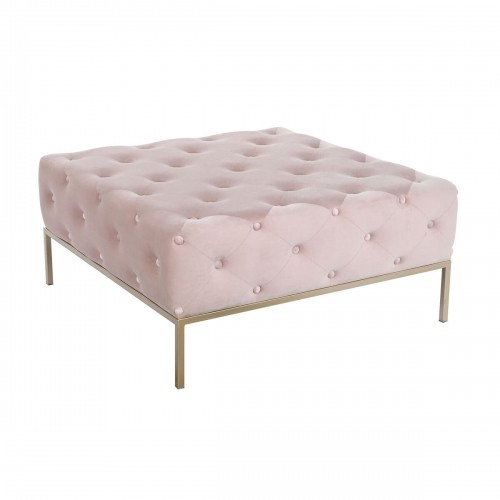 Bench DKD Home Decor Pink Golden Metal 100 x 100 x 45 cm image 1