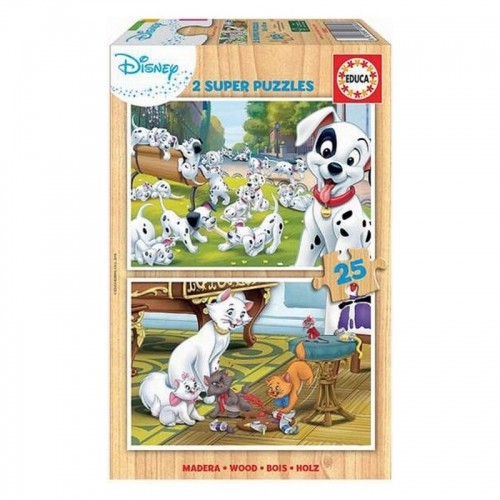 Набор из 2 пазлов Disney Dalmatians + Aristochats 25 Предметы image 1
