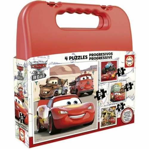 4-Puzzle Set Cars On the Road 73 Pieces image 1